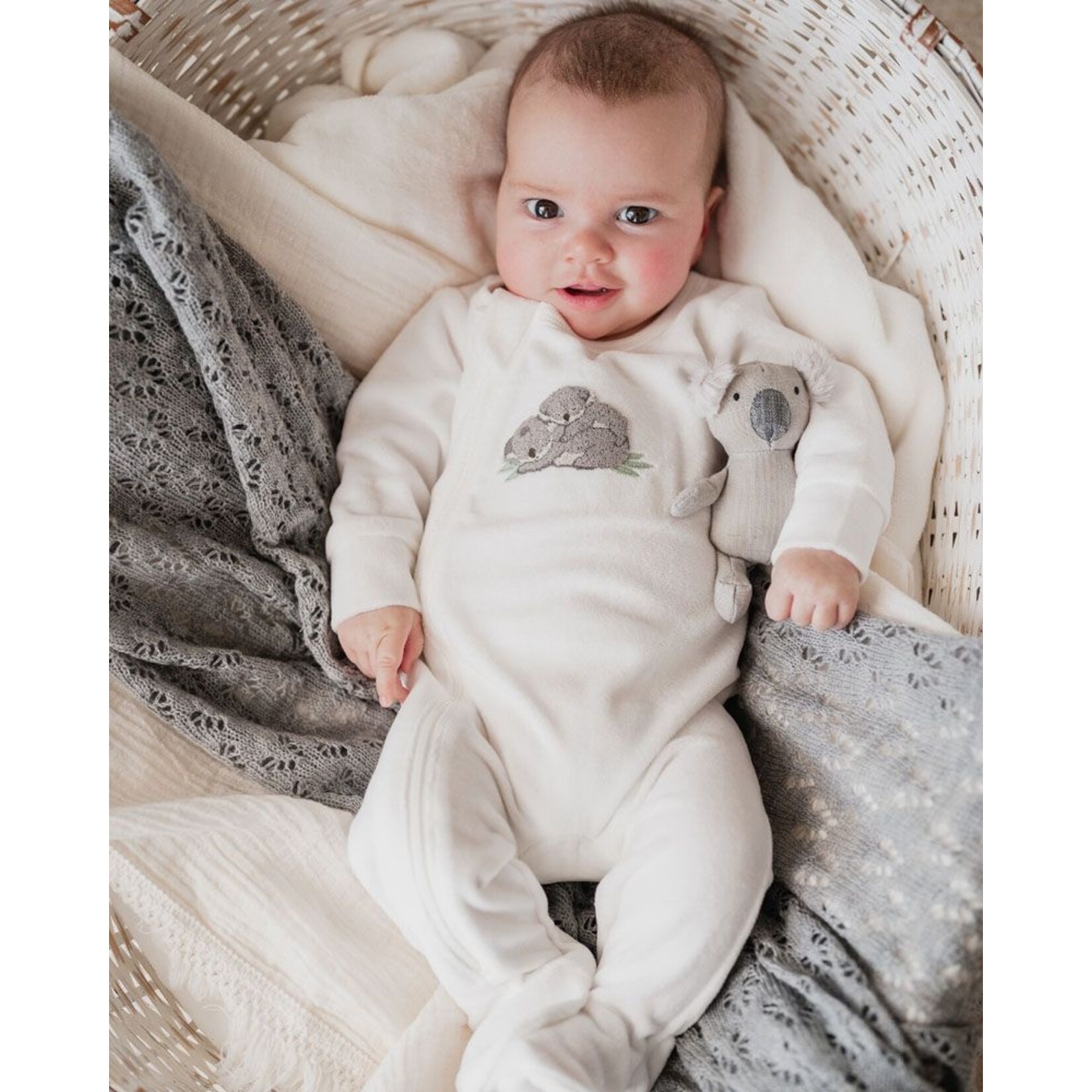 Bebe Bailey Koala Velour Onesie