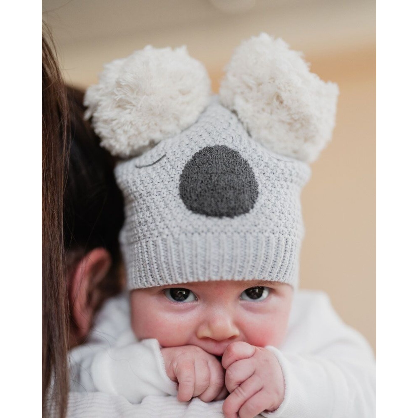 Bebe Bailey Koala Pom Pom Beanie