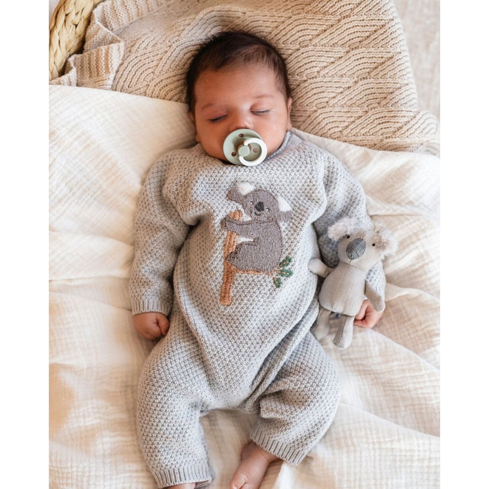 Bebe Bailey Koala Knitted Romper