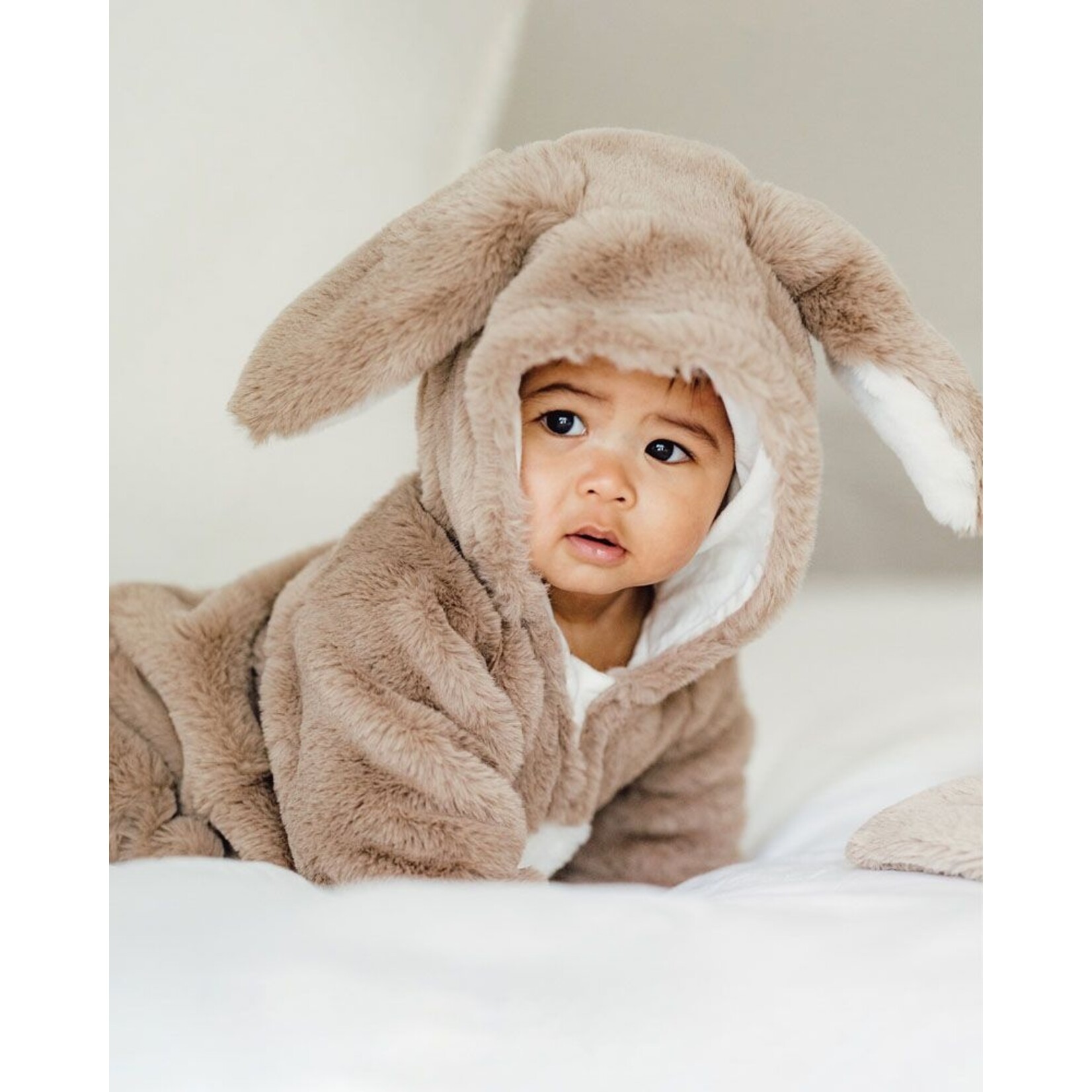Fox & Finch Faux Fur Bunny Onesie