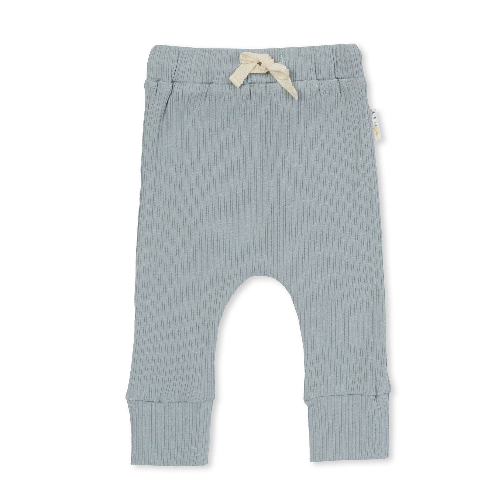 Indigo & Lellow Bailey Drop Pants - Ribbed Blue Grey
