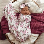 Snuggle Hunny Organic Jersey Wrap Set Cherry Blossom