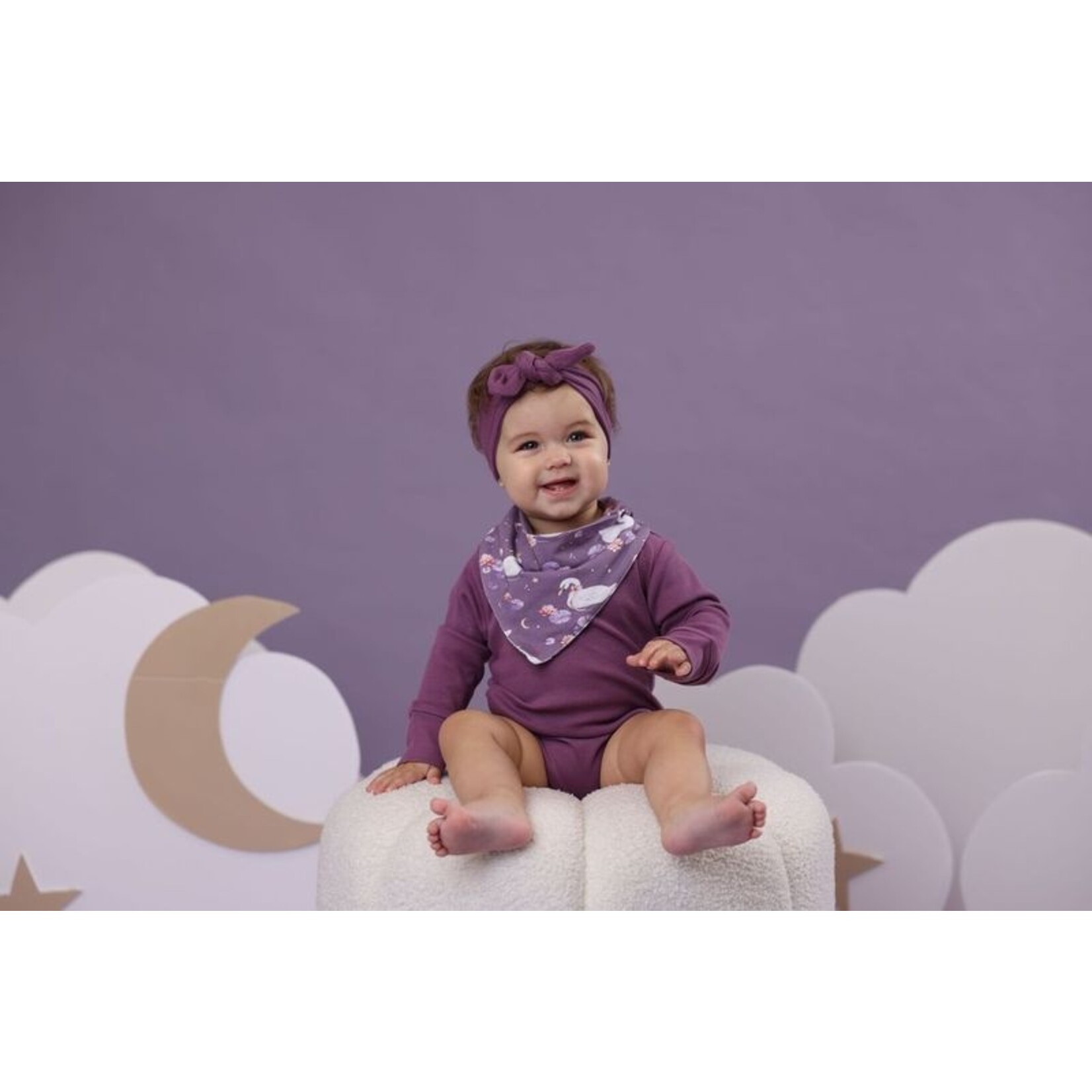 Snuggle Hunny Organic Dribble Bandana Bib Midnight Swan