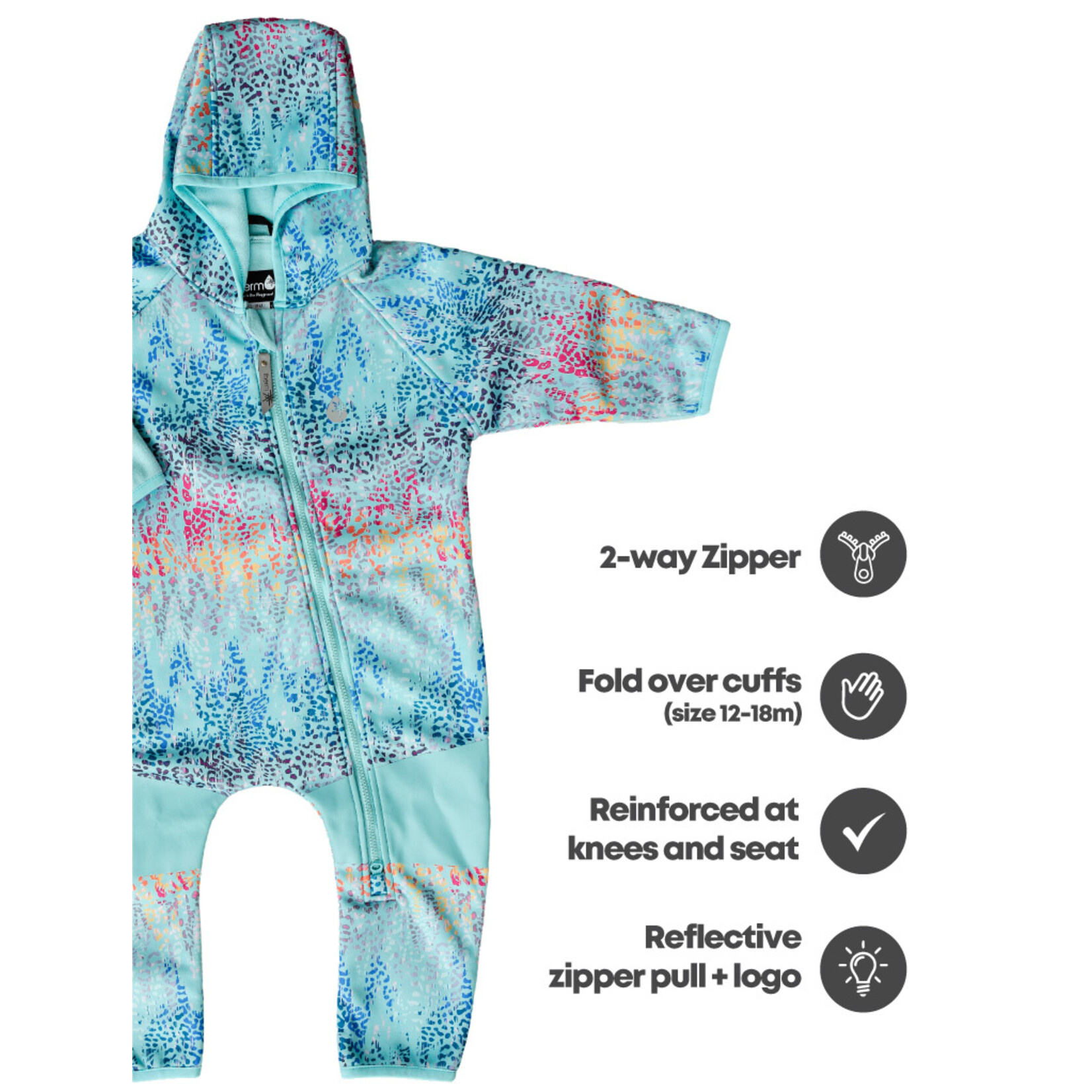 Therm All-Weather Onesie Rainbow Leopard