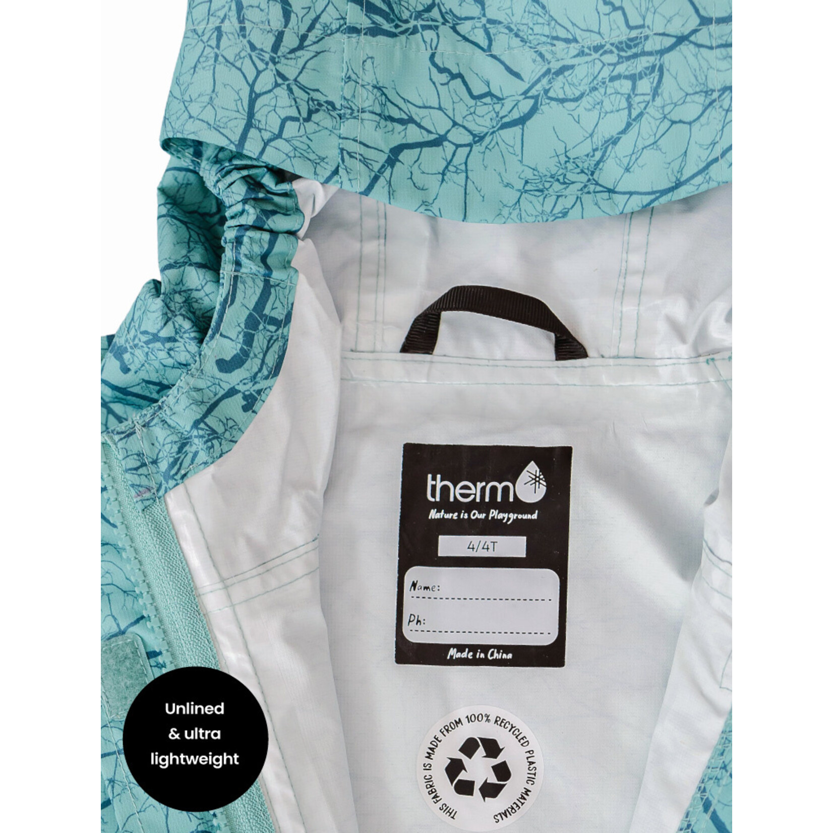 Therm 10K Packaway Rainshell Winter Woods