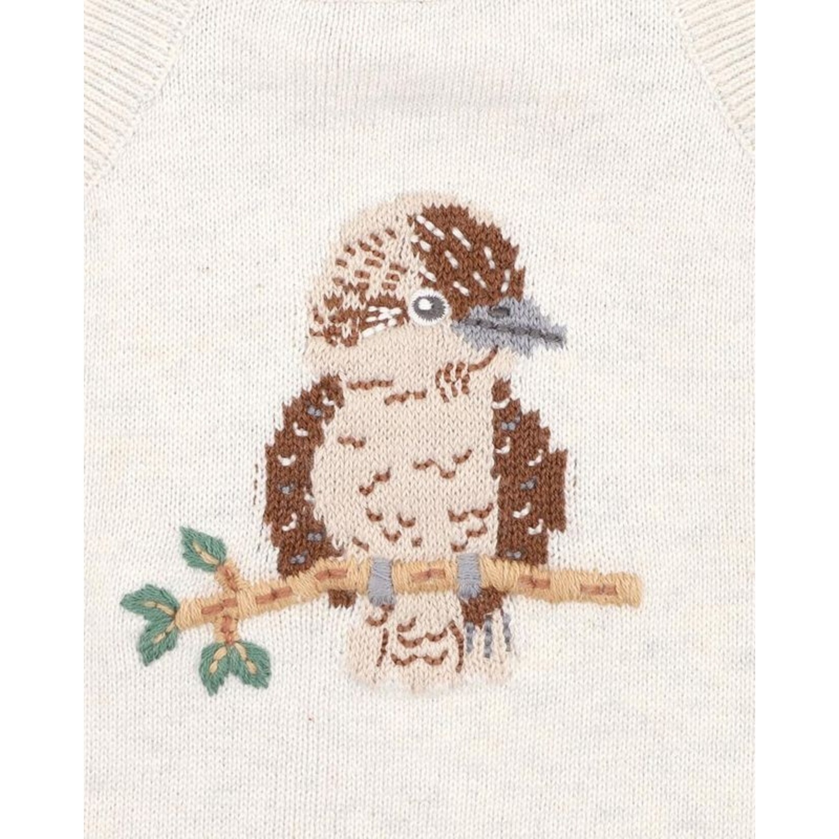Bebe Australiana Organic Kookaburra Knit Bodysuit
