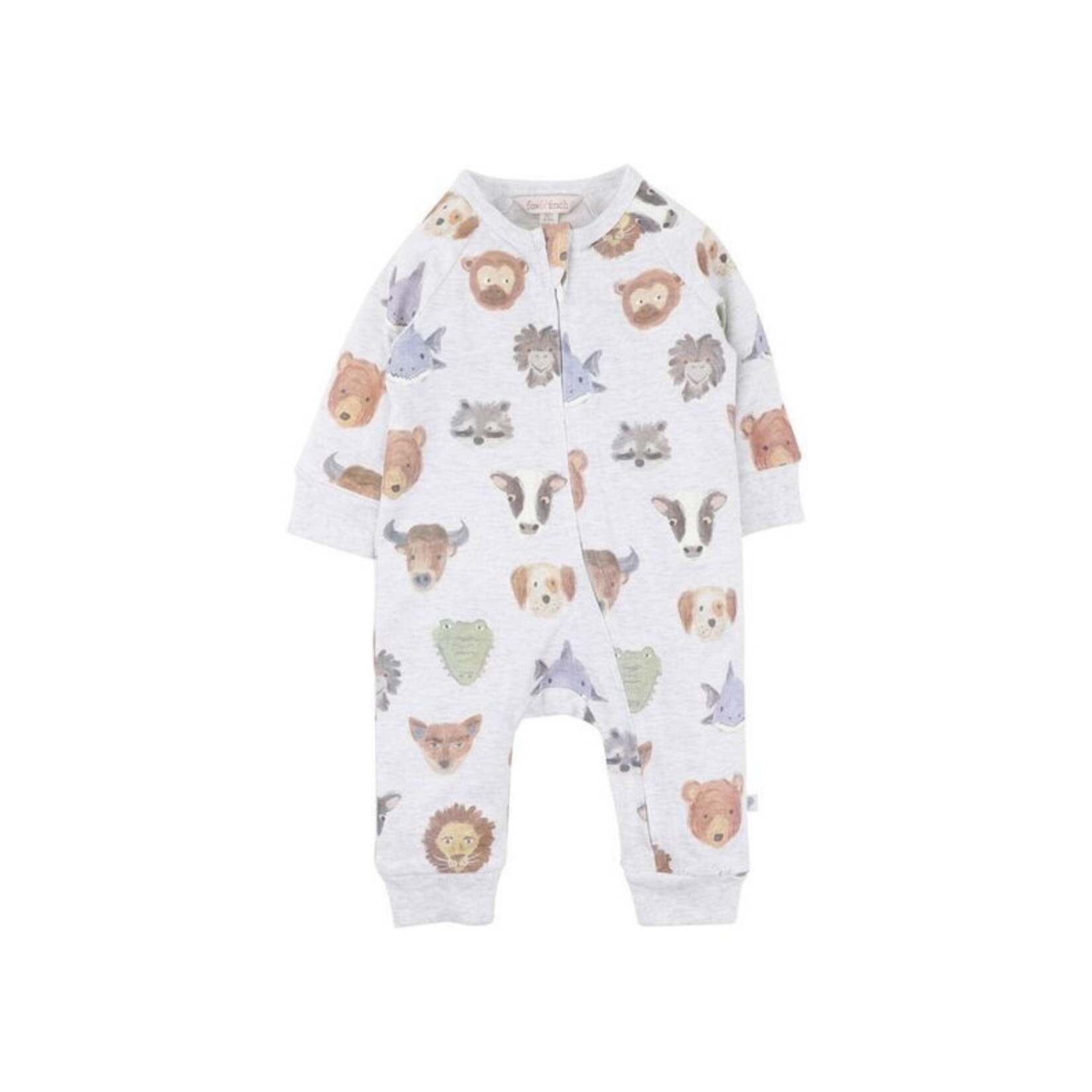Fox & Finch Wildlings Print LS Zipsuit