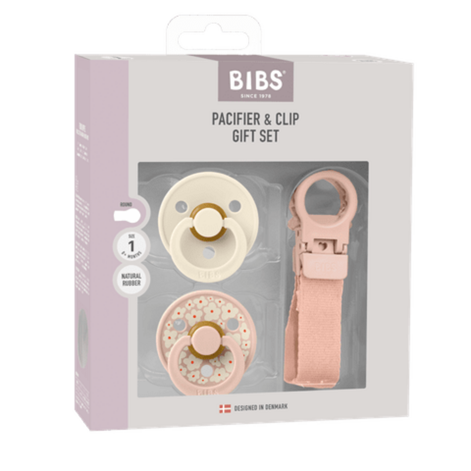 BIBS BIBS Colour Dummy & Loop Clip Gift Set - Blush