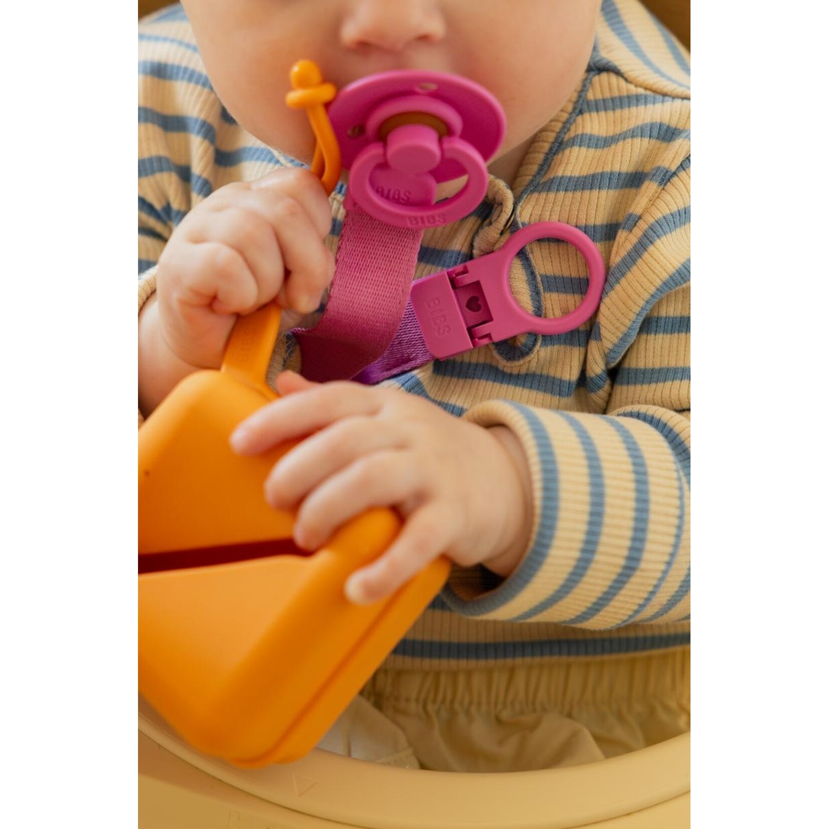 BIBS Pacifier Clip Loop - Bubblegum
