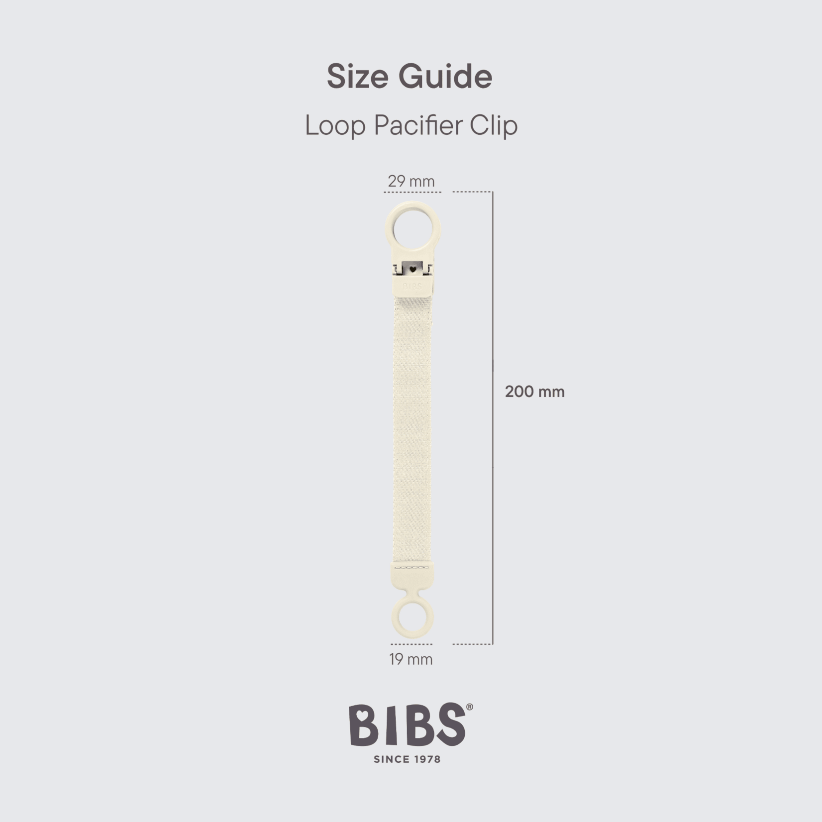 BIBS Pacifier Clip Loop - Bubblegum