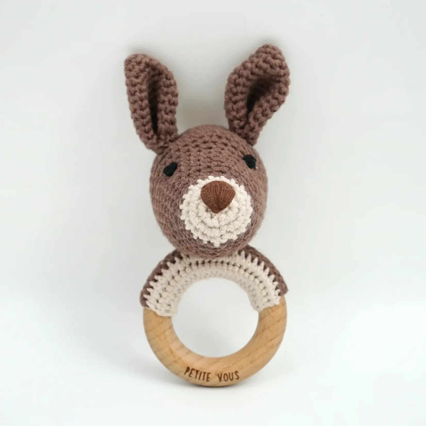 Petite Vous Crochet Ring Rattle Kobe Kangaroo