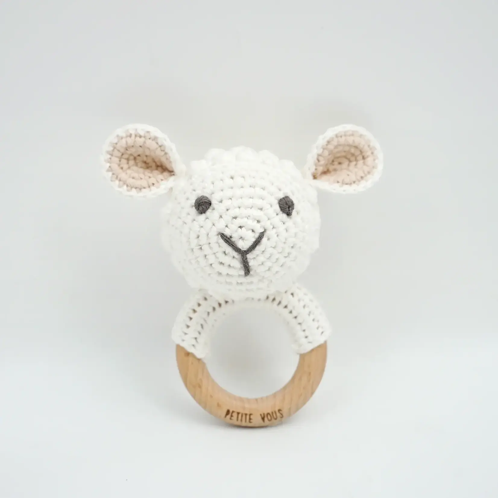 Petite Vous Crochet Ring Rattle Lulu Lamb