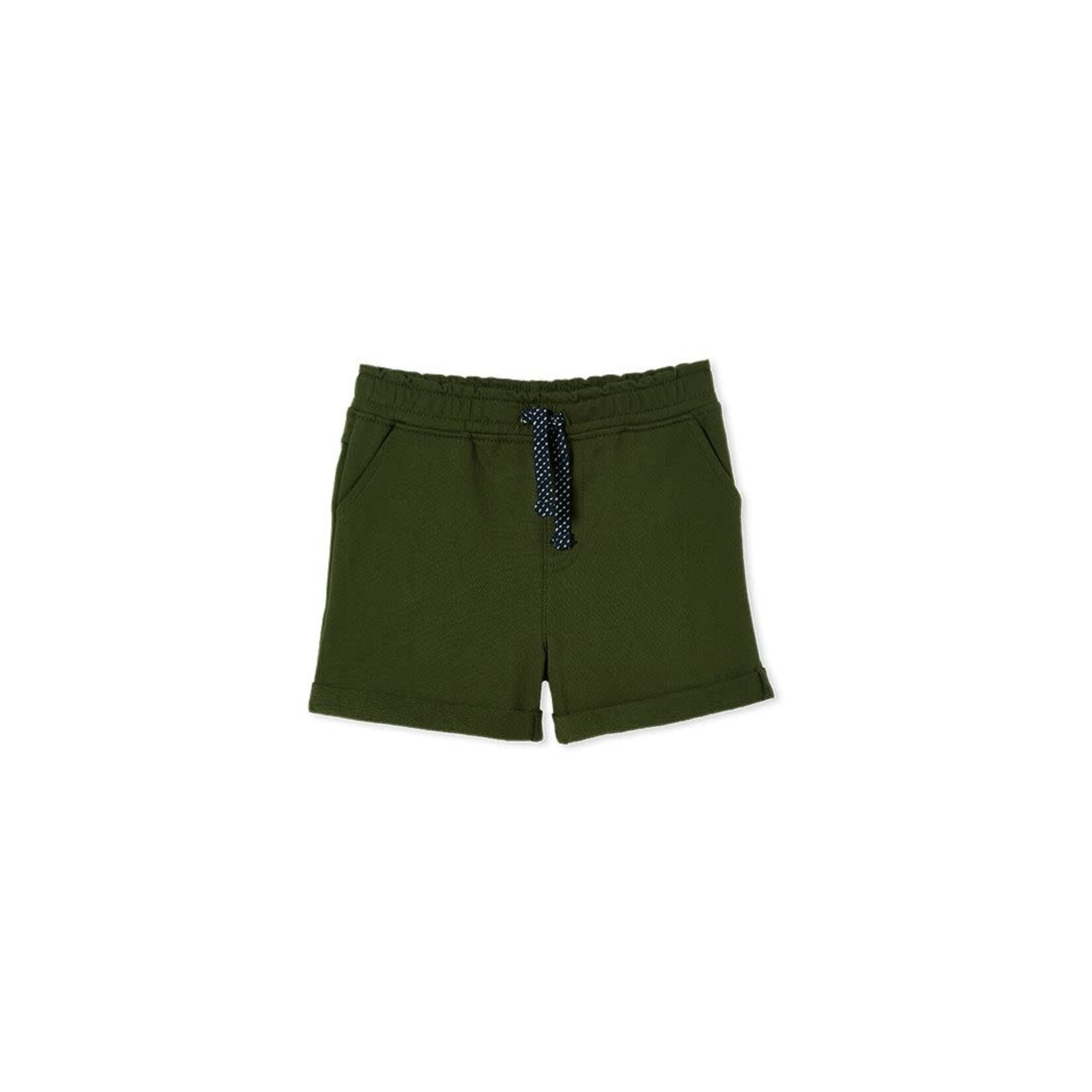 Milky Hunter Green Fleece Short