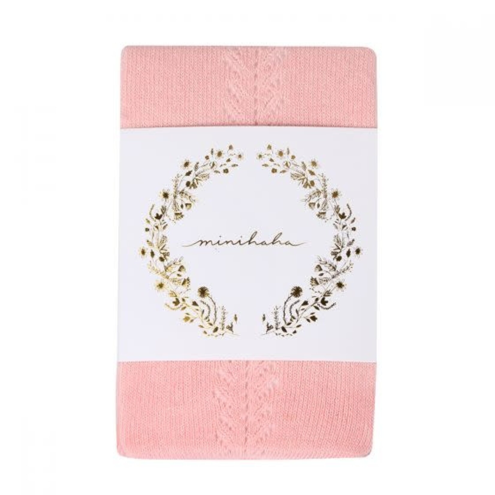 Minihaha Open Work Tights Blush Pink