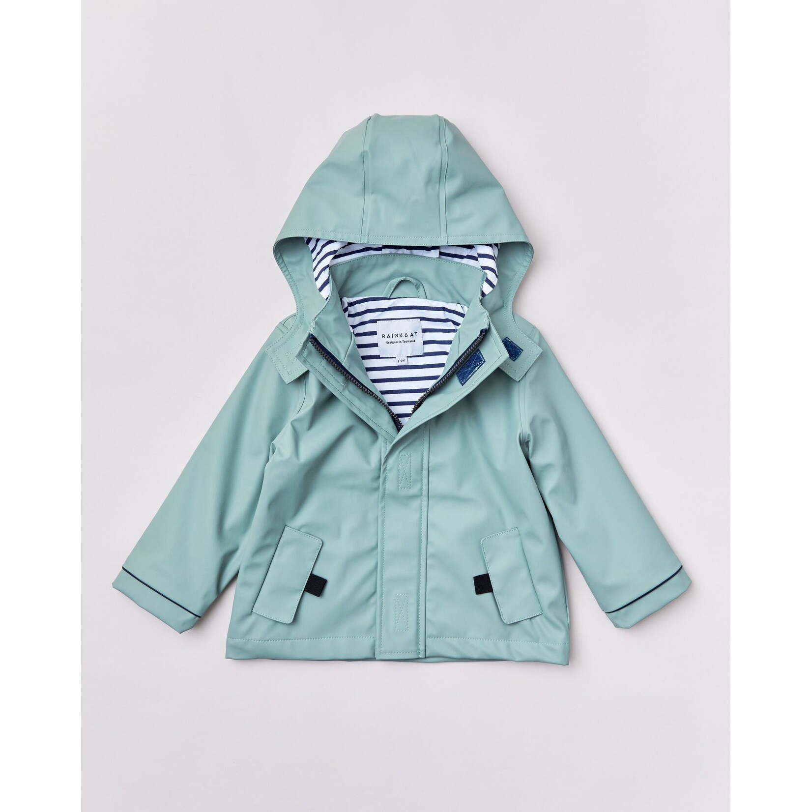 Rainkoat Stripy Sailor Jacket Sage