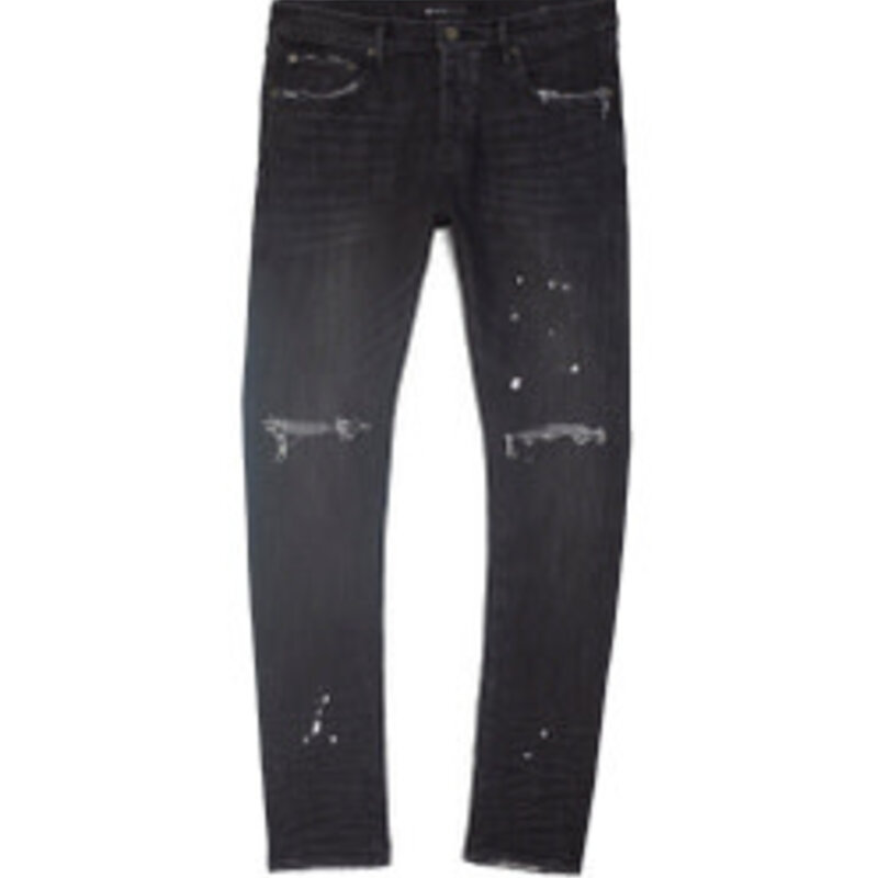 Purple Brand Black Over Spray Jeans