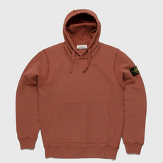 Stone Island Dust Color Treatment Hoodie Brick Red