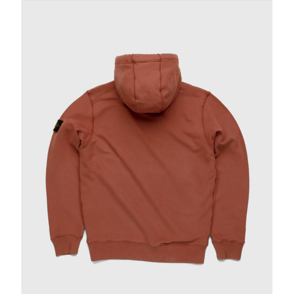 Stone Island Dust Color Treatment Hoodie Brick Red