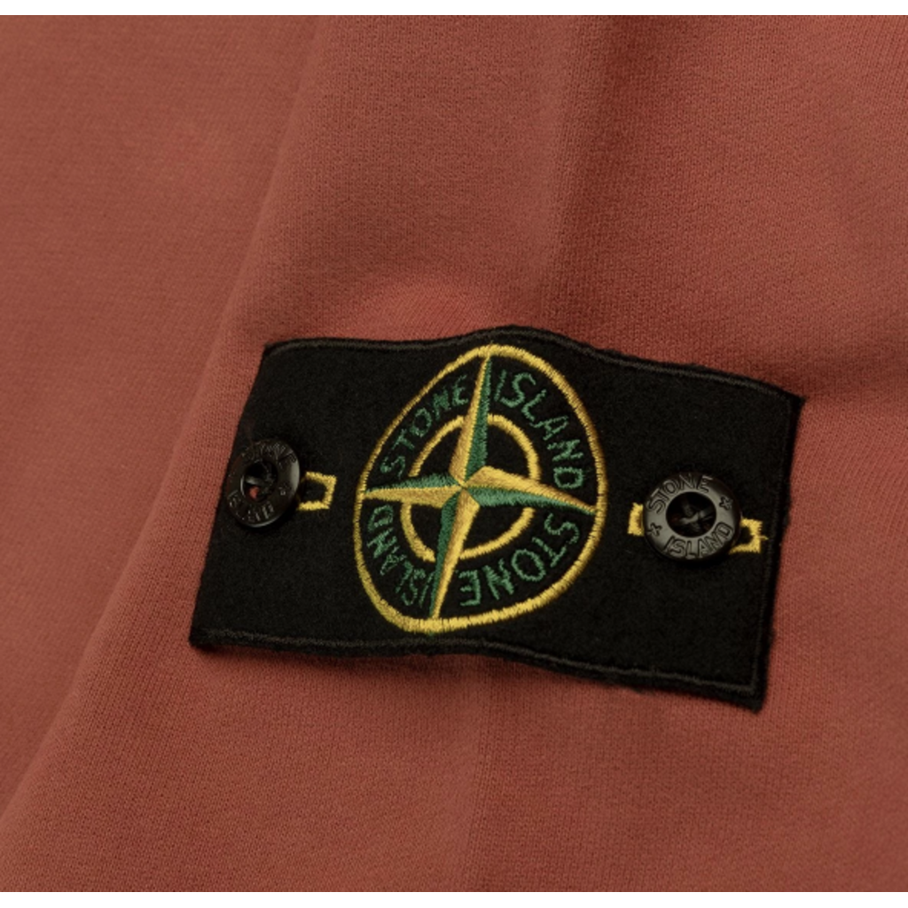 Stone Island Dust Color Treatment Hoodie Brick Red