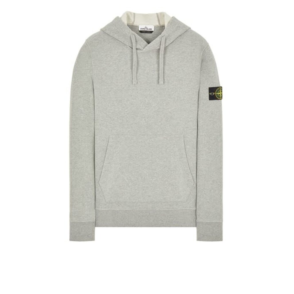 Mens Stone Island Brushed Cotton Fleece Hoodie
