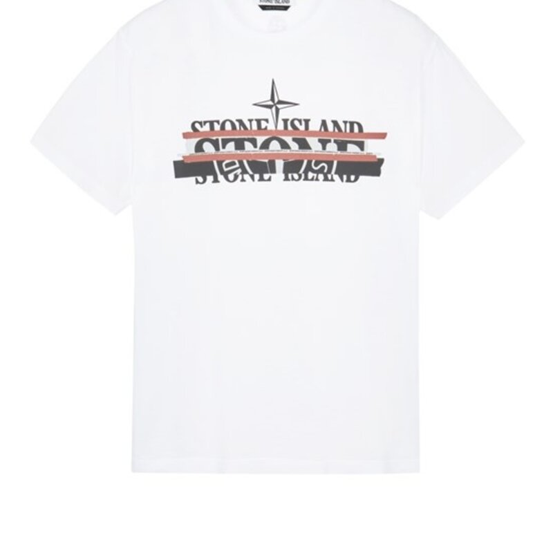 Stone Island mixed media one t-shirt