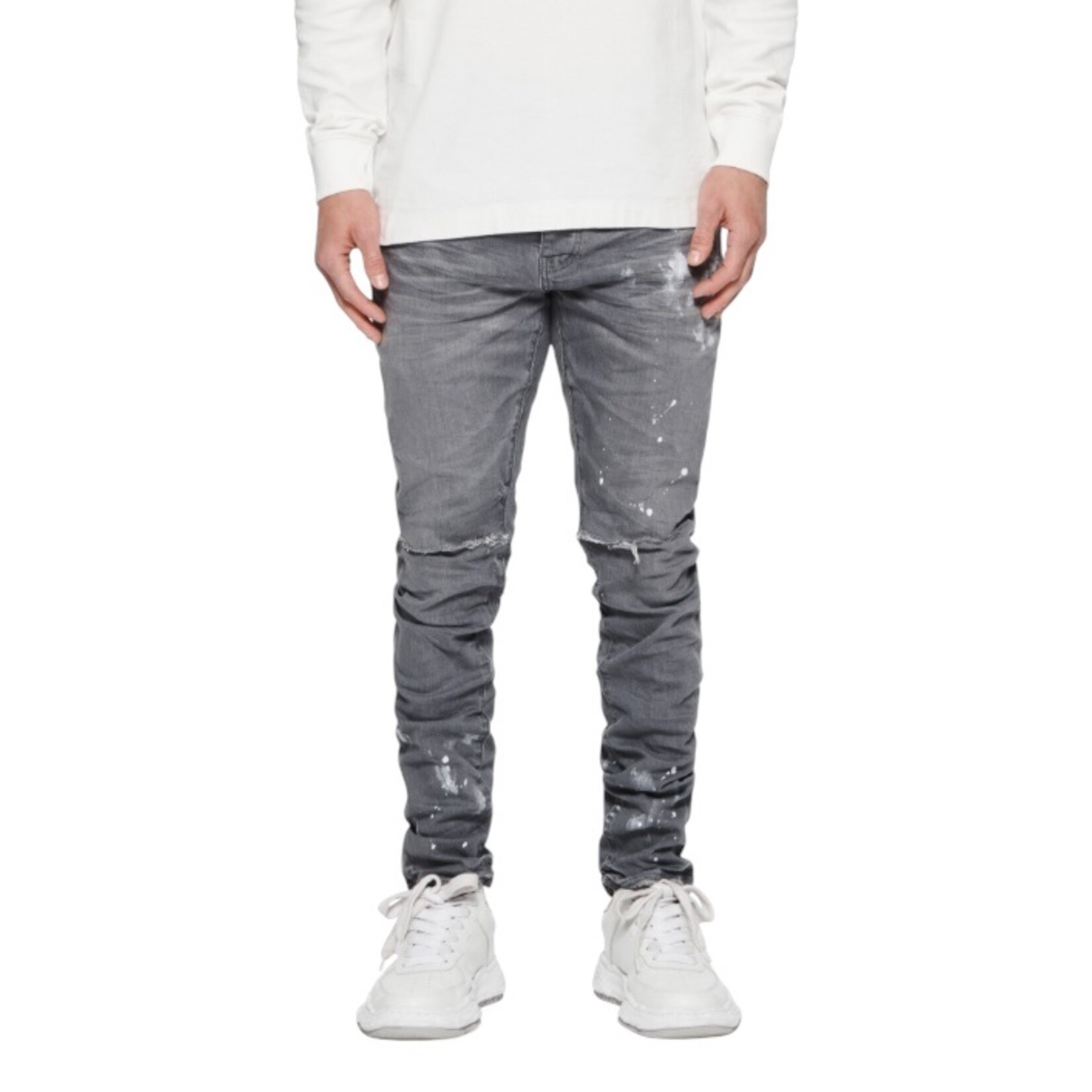 Purple Brand Worn Grey Knee Slit