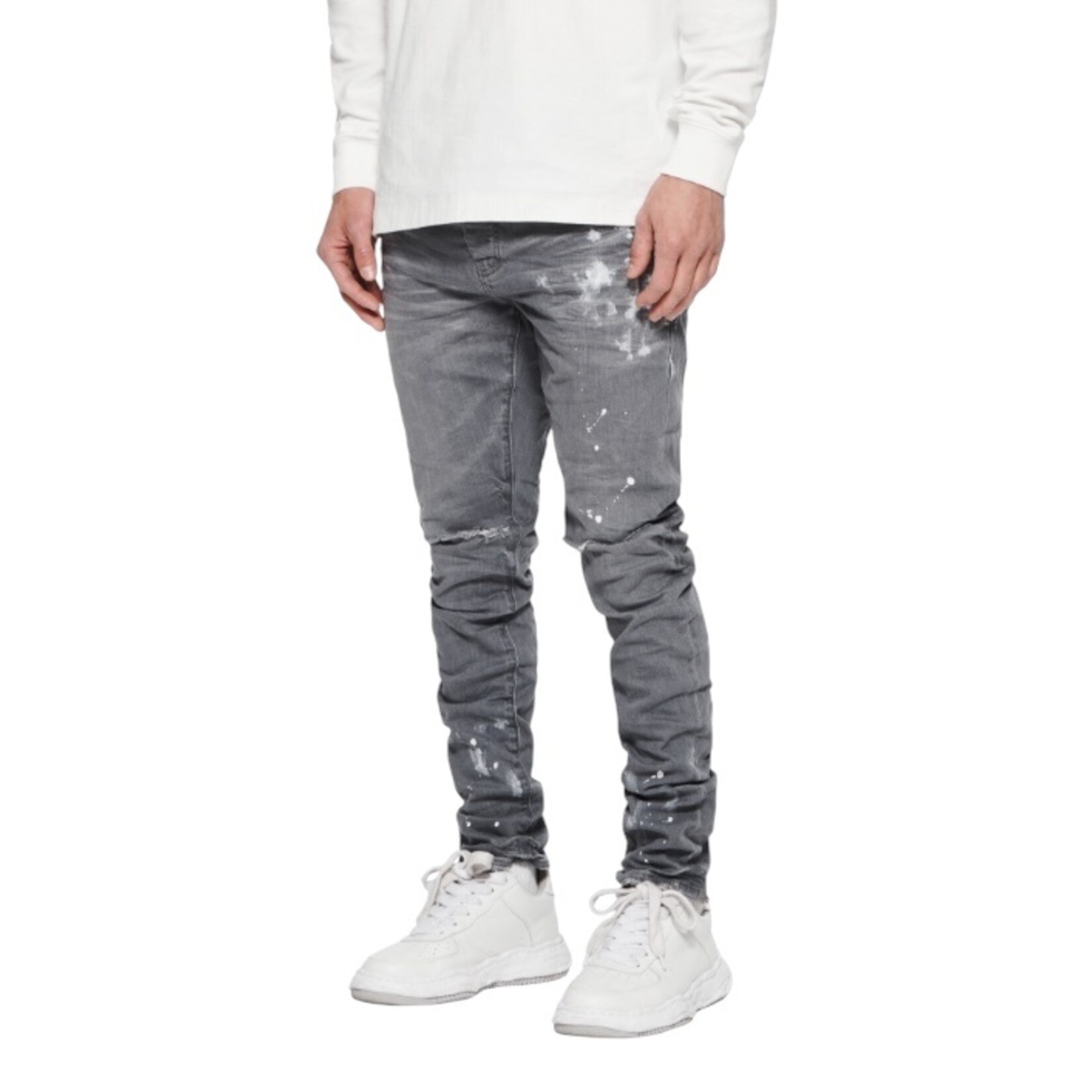 Purple Brand Worn Grey Knee Slit