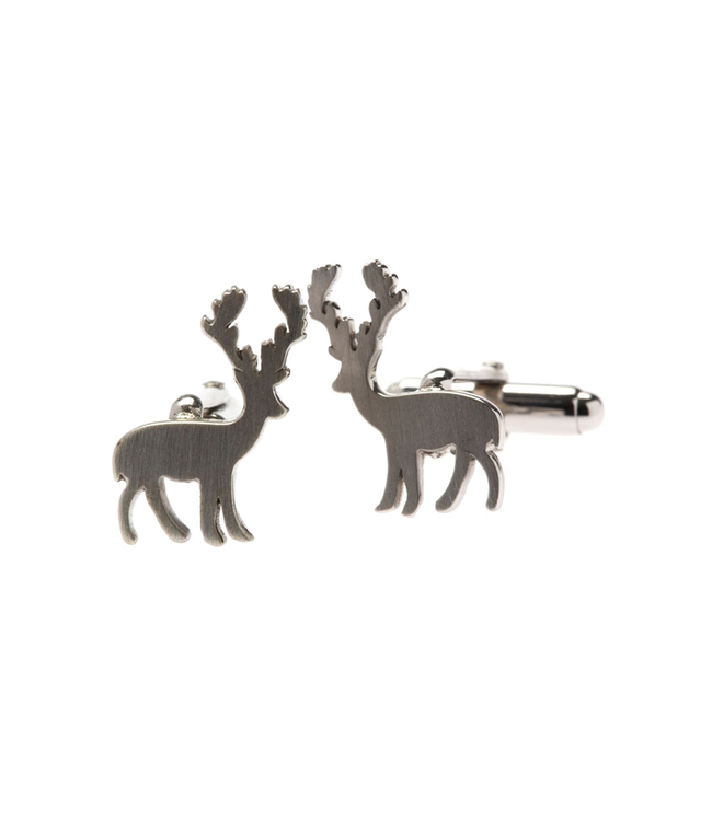 Mr Elk Silver Cufflinks, ELK, SILVER