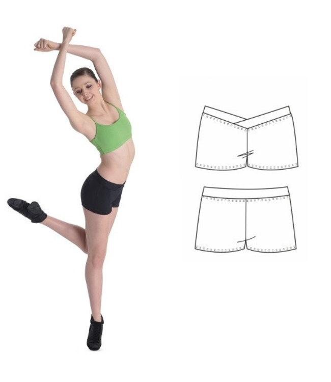 Bloch Bloch CR2714 Dance Shorts with v waist