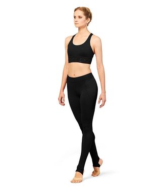 Bloch Bloch FP5230 Full Length Leggings with Embroidered Trim and Bottom  Stirrup