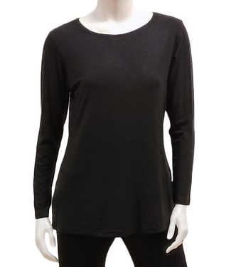 Gilmour Gilmour Modal Sweater Knit Fitted Top, Long Sleeved