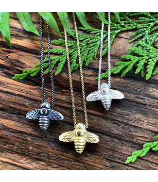 LoveMorningMoon Love Morning Moon Bee Necklace Sterling Silver