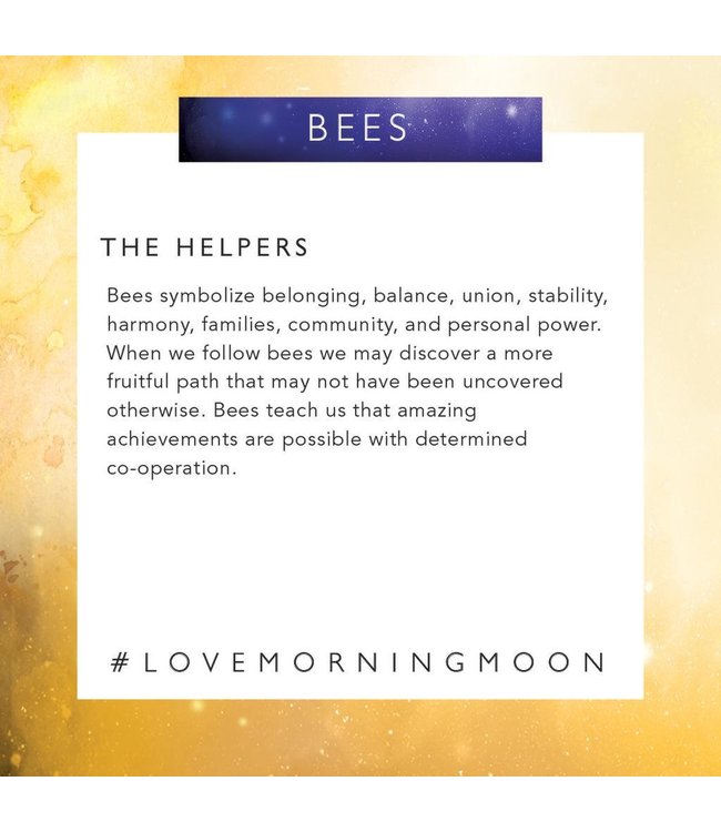 Love Morning Moon Bee Necklace Sterling Silver