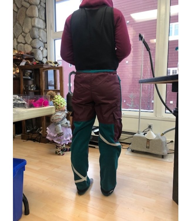 Fleece Lined Dog Musher Pants Waterproof Fabric w/ Bib- Custom made to your preferences and your needs-(Price goes up with each add on)