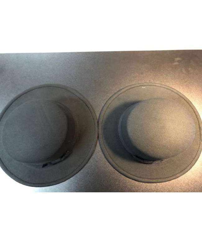 Flat Topped Hat, Black