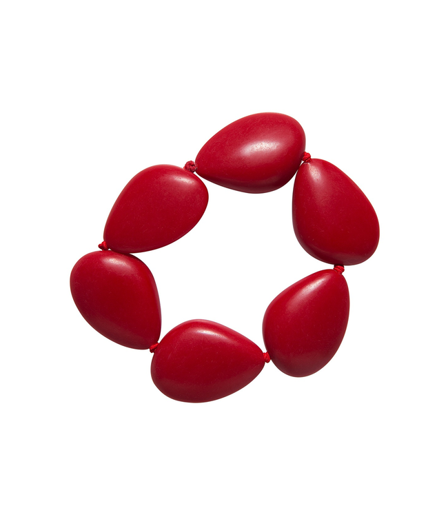 Elk Resin Simple Stretch Disc Bracelet, BLACK, O/S