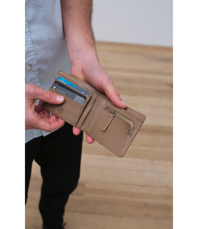 Mr Elk Huide Wallet, STUCCO, O/S - ON SALE ! !
