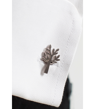 ELK Mr Elk Silver Cufflinks, TREE, SILVER