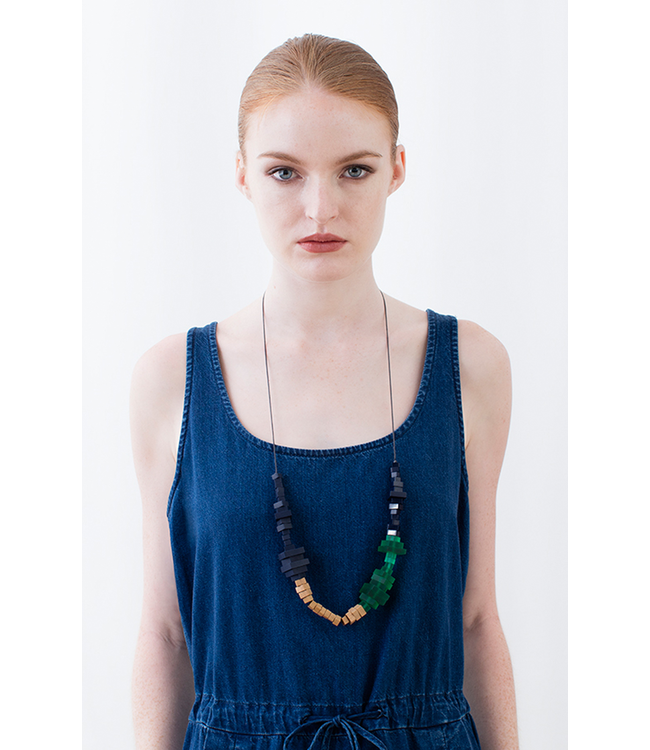 Elk Static Long Necklace N008/9S16, WHITE, O/S