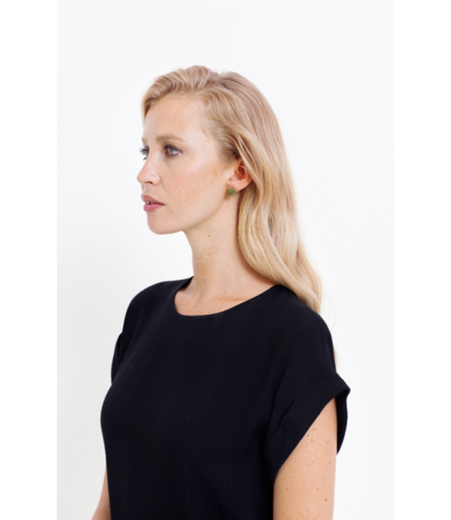 Elk Velvet Stud Earrings, GREY, O/S