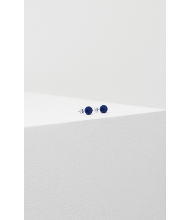 Elk Velvet Stud Earrings, GREY, O/S