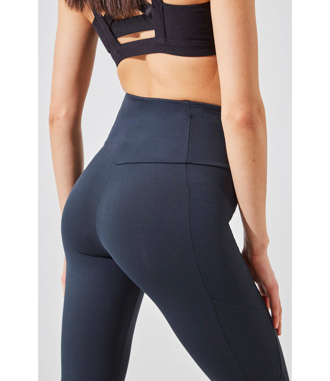 MPG Women's Knit 25" Inseam Legging  sheer inserts