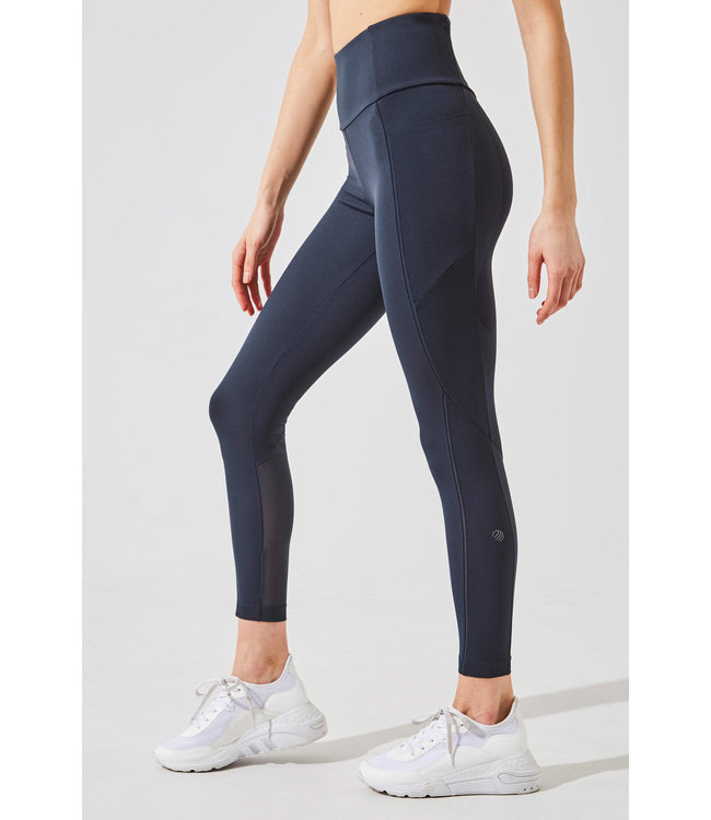 MPG Women's Knit 25" Inseam Legging  sheer inserts