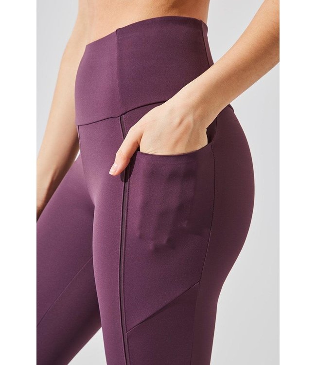 MPG Women's Knit 25" Inseam Legging  sheer inserts