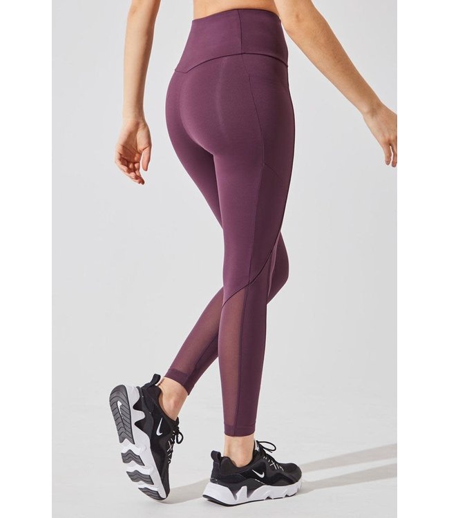 MPG Women's Knit 25" Inseam Legging  sheer inserts