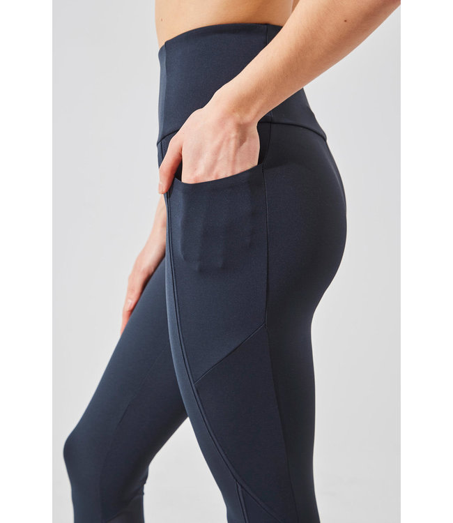 MPG Women's Knit 25" Inseam Legging  sheer inserts