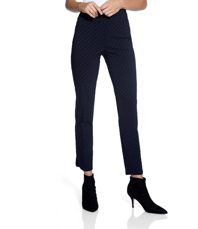 Up Pants 67026 Navy Flocked Dot -Petal Split- 50% OFF ON SALE