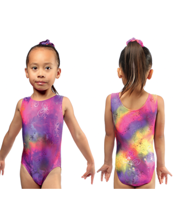 Mondor 7822-Printed Metallic Tank Gymnastics-Bodysuit