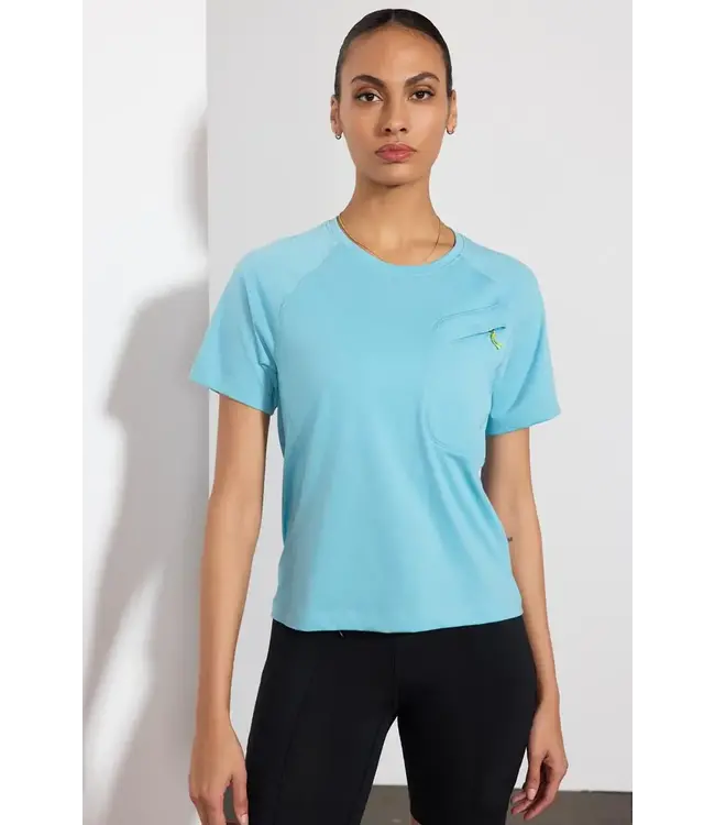 MPG Achieve Mesh Panel Tee with Chest Pocket - ON SALE ! !
