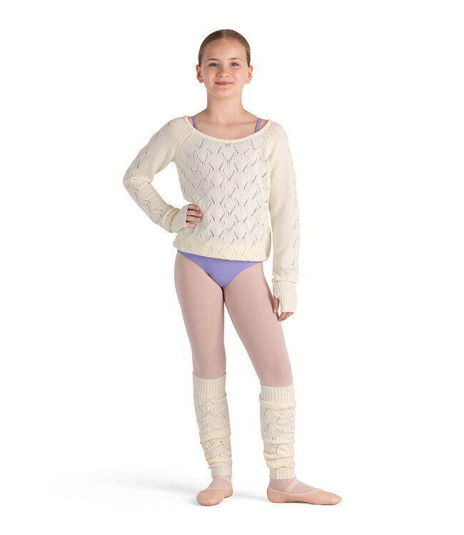 Bloch Bloch CZ5269 Eyelet V Neck Knitted Sweater